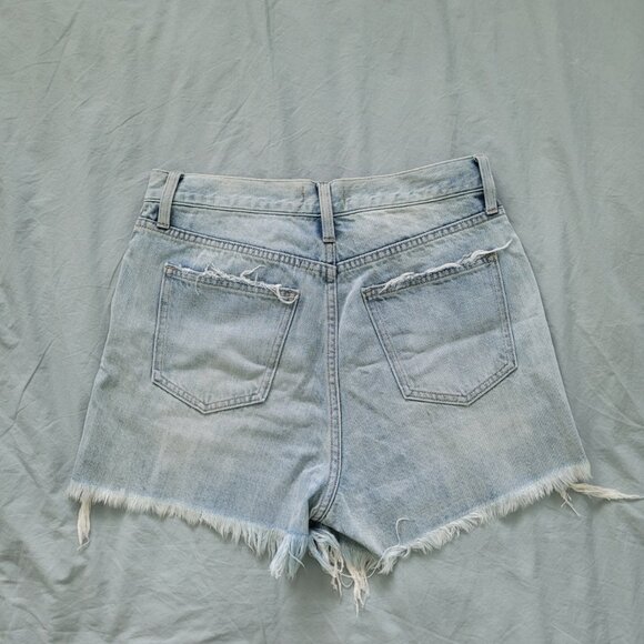 NEW PISTOLA Bobbie Crossover Cutoff Denim Short In Light Blue Size 26 - Picture 5 of 6
